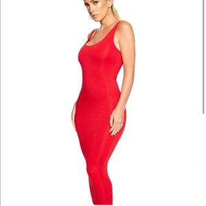 Naked wardrobe hourglass midi dress